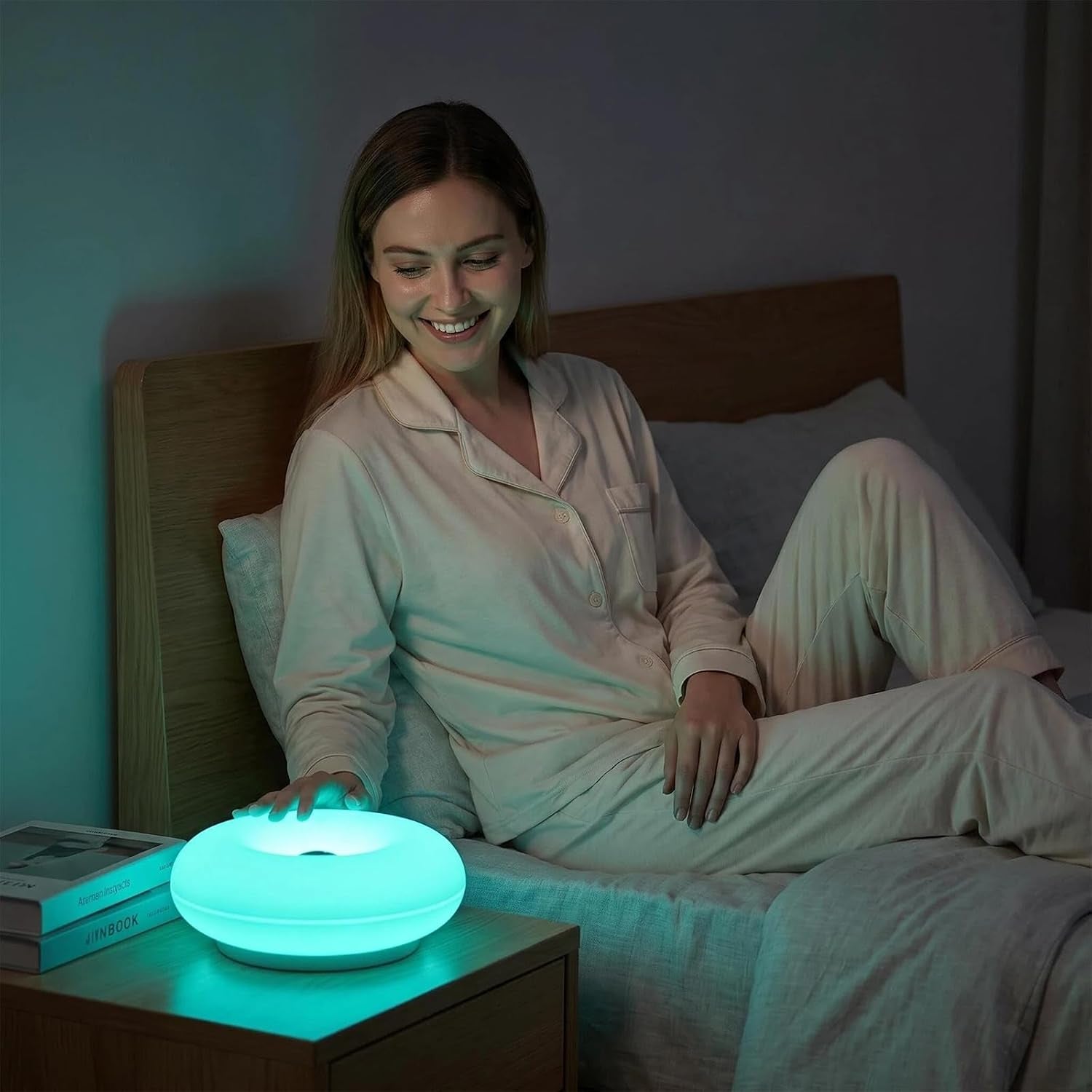 Donut Lamp, RGB 16-Color Dimmable LED Light, Wall Mount or Desktop Use