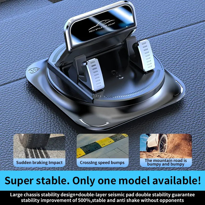【Toolupgrade】Car Phone Holder - 360-Degree Rotatable Adjustable Holder, Suction Cup Fixed Non-Slip, Horizontal/Vertical Angle Adjustment, Car Accessory for Dashboard Navigation, Fit for Iphone & Android Auto, Vehicle & Phone & Auto Accessories