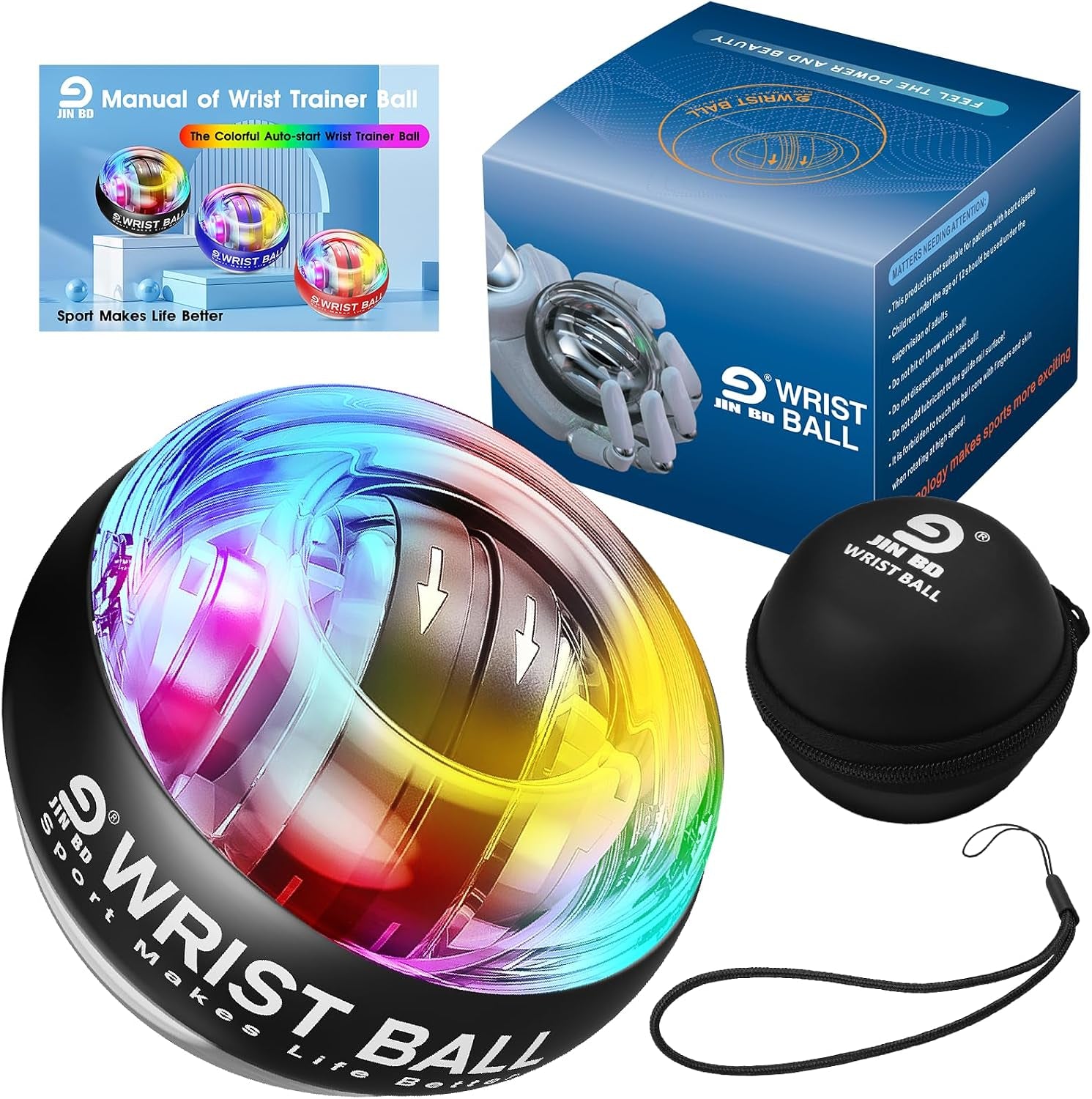 Auto Start Wrist Ball，Gyro Ball Trainer，Wrist Exerciser，Gyroscopic